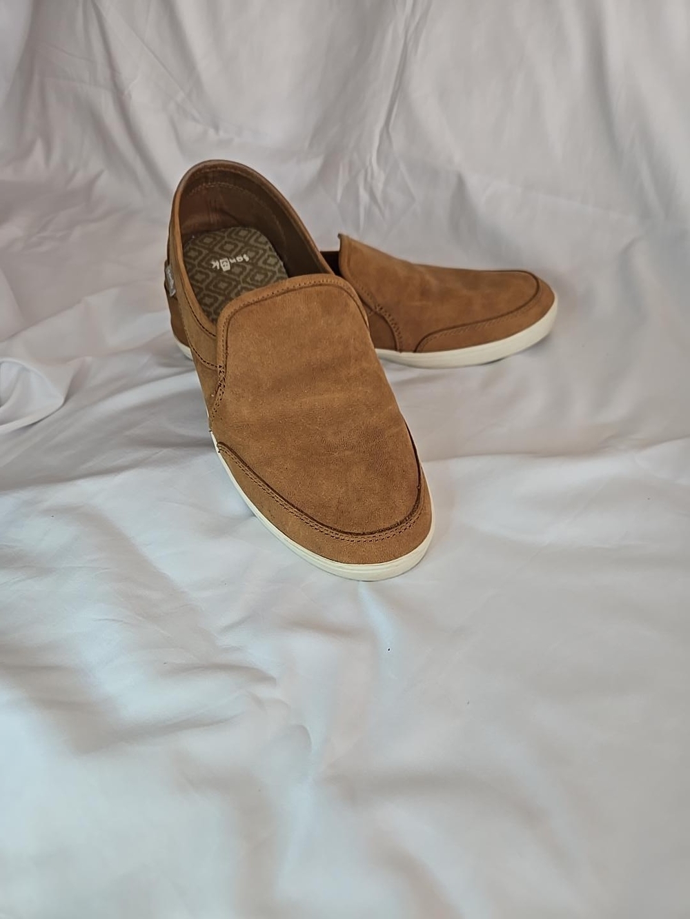 Sanuk Men's Tan Suede Slip-On Loafers